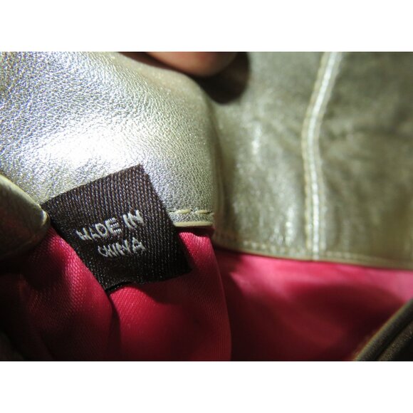 Coach Limited Edition Canvas Leather Pink Stripe Demi Baguette bag wristlet Set - Picture 6 of 10